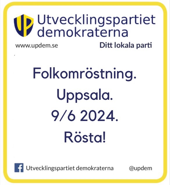 Folkomröstning. Uppsala. 9/6 2024. Rösta!