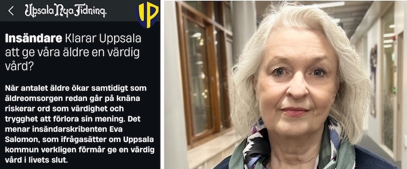 Insändare: Klarar Uppsala att ge våra äldre en värdig vård?