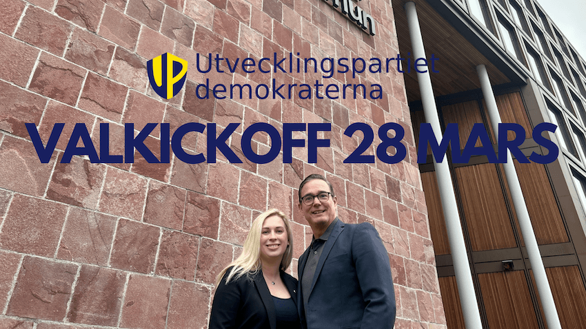 Bild på Theo Blanco och Lina Hamberg Utvecklingspartiet demokraterna