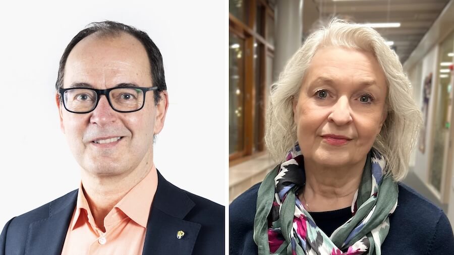 Stefan Hanna, partiledare och Eva Salomon, specialistsjuksköterska